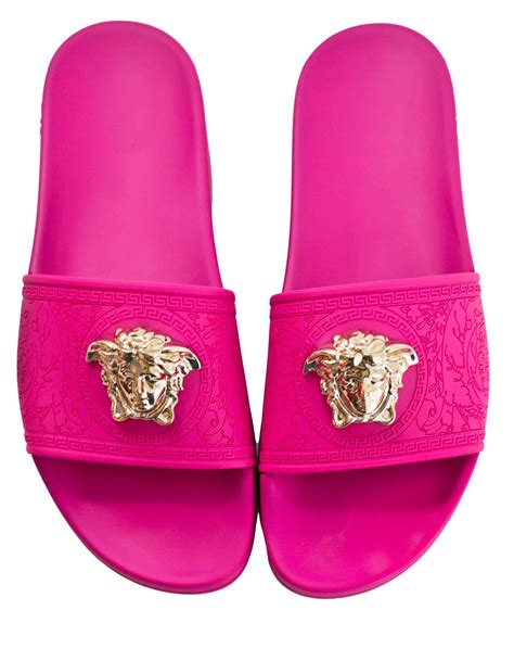 hot pink versace slides|versace slides kids.